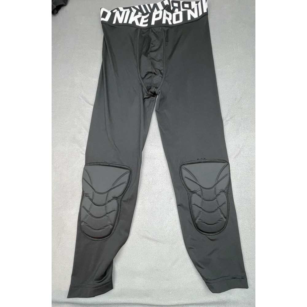 Nike Pro Padded Compression Pants‎ Boys XL Black Lightweight Stretch Baselayer
